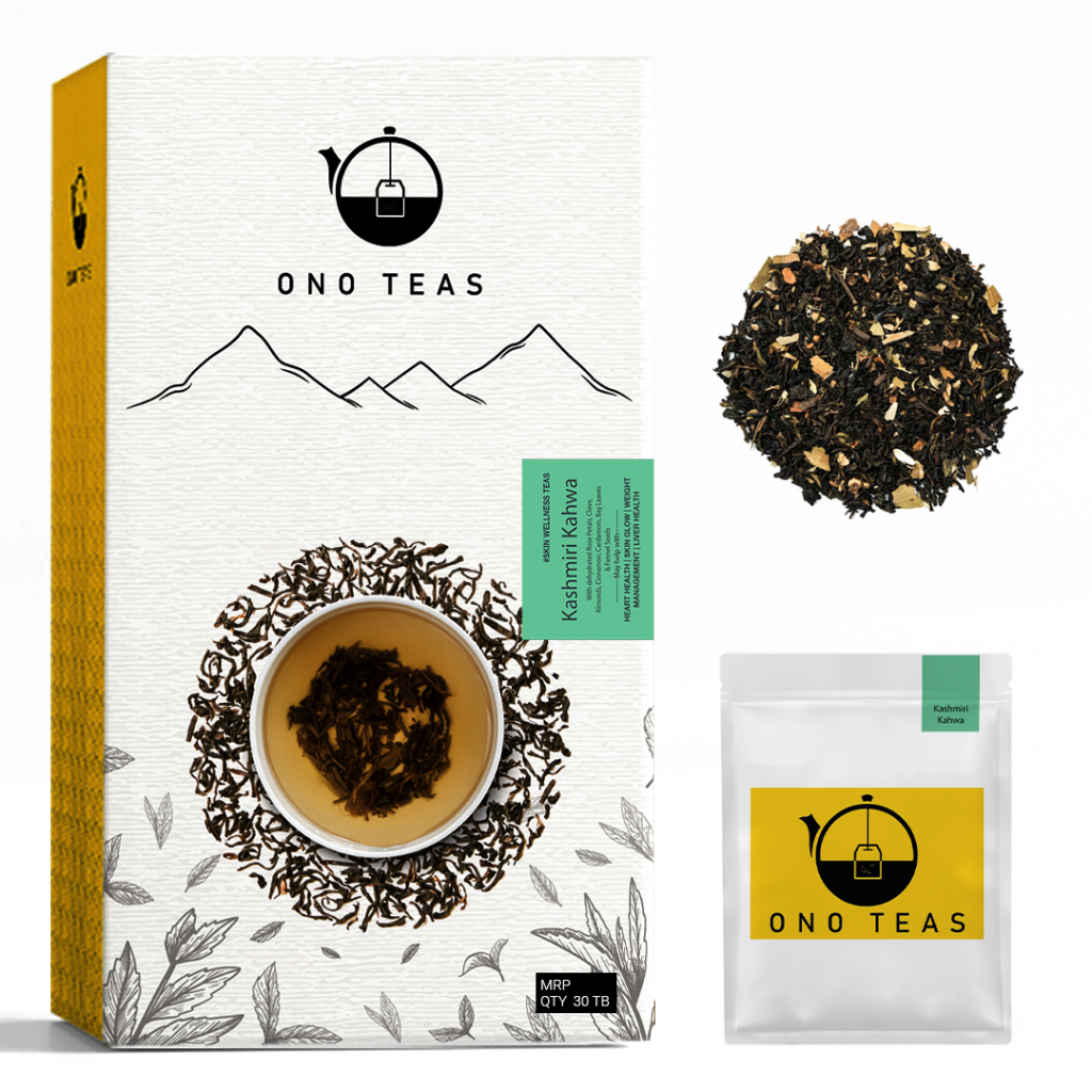 Buy Kashmiri Kahwa Tea (30 Tea Bags) Loose leaf hand picked Herbal